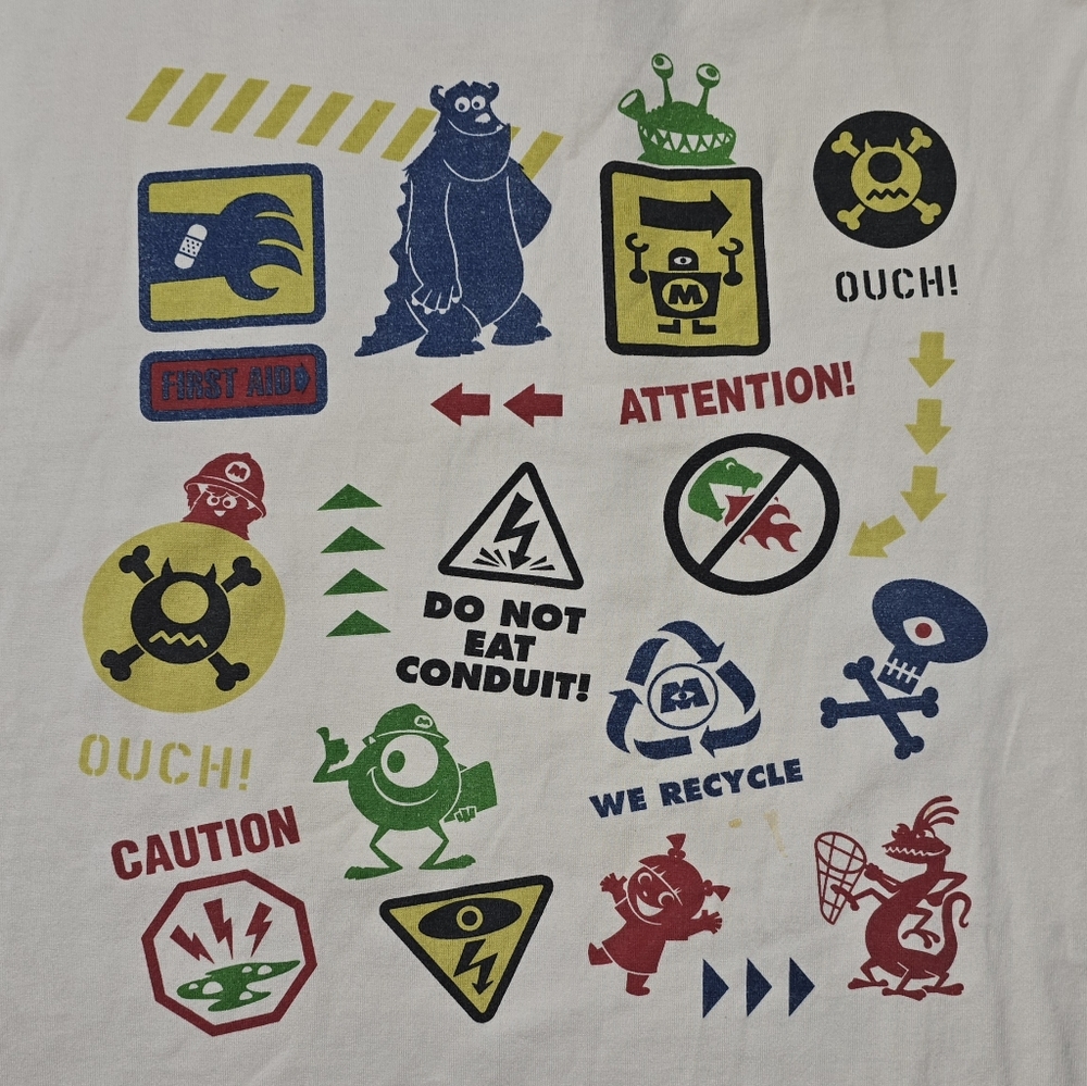 Tokyo Disney Resorts Monsters, Inc Tshirt Ride & Go Seek Size Large Souvenir - Picture 6 of 7